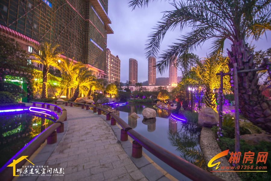 恒大帝景20171012 园林夜景实拍图