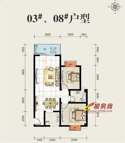万华汽车城03、08#栋户型