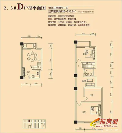 湘中城市广场2、3号栋D户型