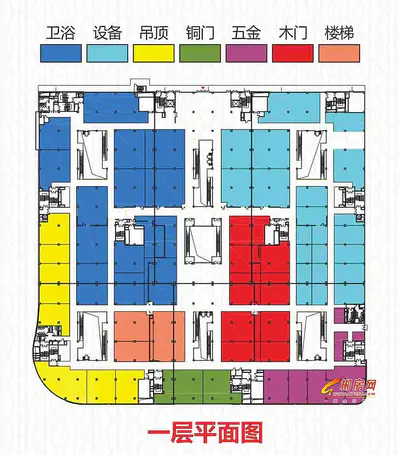 郴州东中央大街·红星美凯龙3.建材城一层平面图
