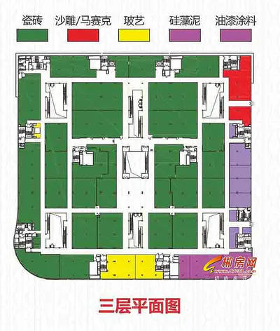 郴州东中央大街·红星美凯龙5.建材城三层平面图