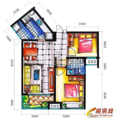 瑞泰时代广场1#栋B户型