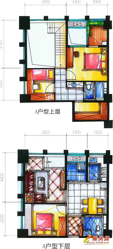 瑞泰时代广场2#栋复式楼A户型