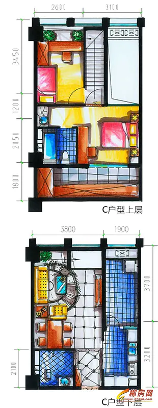 瑞泰时代广场2#栋复式楼C户型