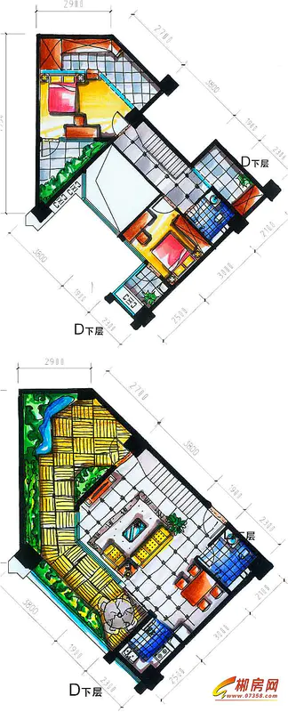 瑞泰时代广场2#栋复式楼D户型