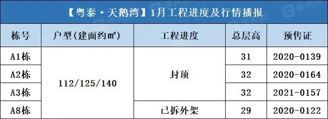 粤泰·天鹅湾 2023年1月工程进度