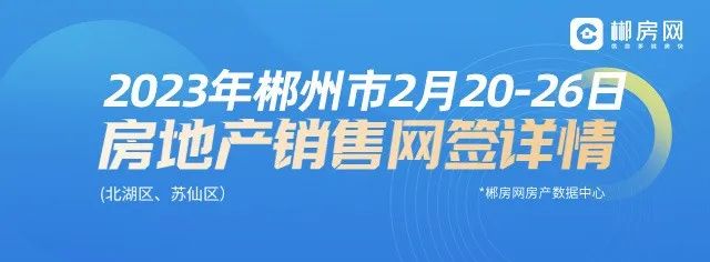 2023年2月20-26日郴州市房地产销售排行榜