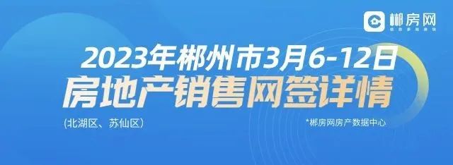 2023年3月6-12日郴州市房地产销售排行榜