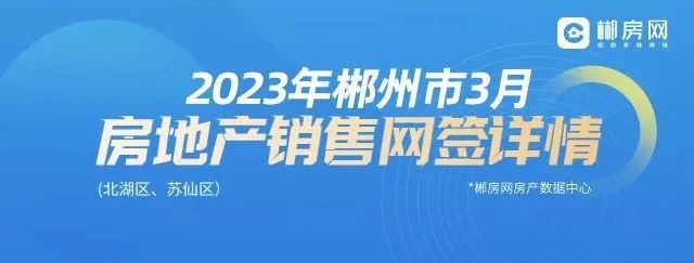 2023年郴州市3月市区房地产销售网签详情