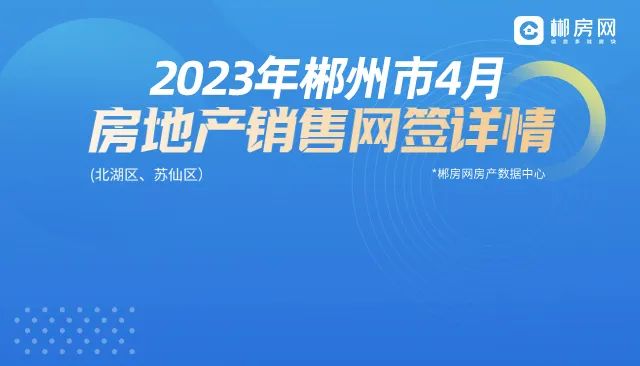  2023年郴州市4月市区房地产销售网签详情