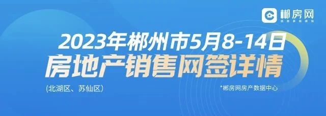 2023年5月8-14日郴州市房地产销售排行榜