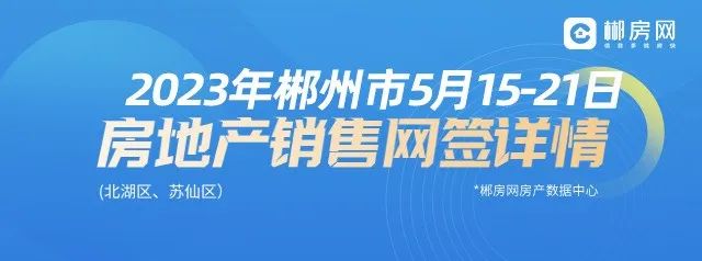 2023年5月15-21日郴州市房地产销售排行榜