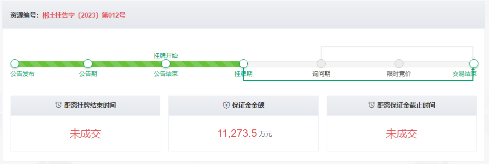 郴州五岭板块100亩地块遗憾流拍