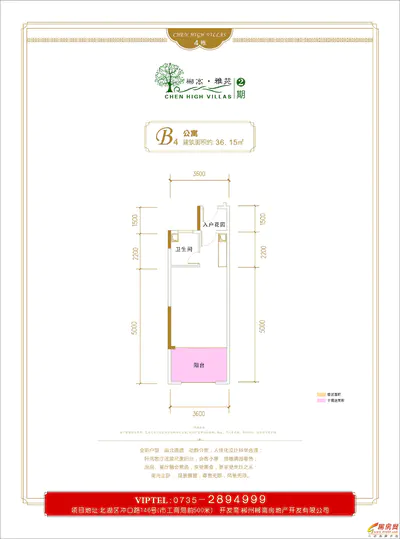 郴高·雅苑B4公寓36㎡户型