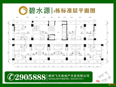 飞天·碧水源A栋标准层平面图