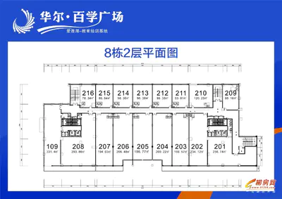 华尔蓝湾8栋2层平面图