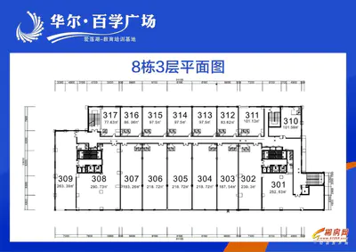 华尔蓝湾8栋3层平面图