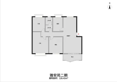 雅安苑二期雅安苑三房户型图