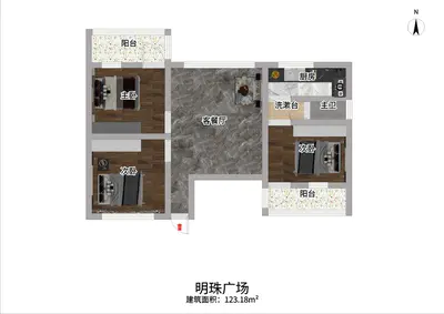 郴州明珠广场明珠广场三房户型图