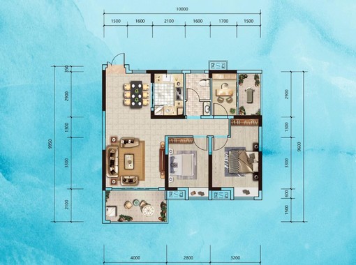 【网上售楼处】湖南建投东玺台户型图